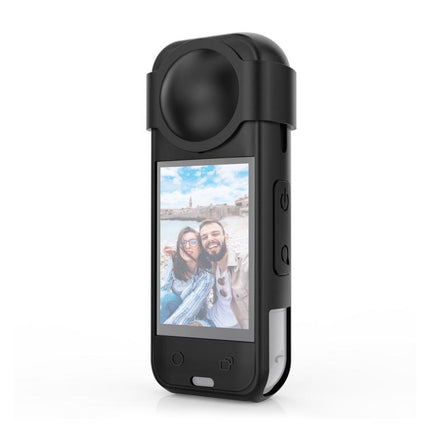 For Insta360 X5 PULUZ Silicone Protective Case with Lens Cover, Silicone Case with Lens Cover (Blue), Silicone Case with Lens Cover (Black), Silicone Case with Lens Cover (Red)