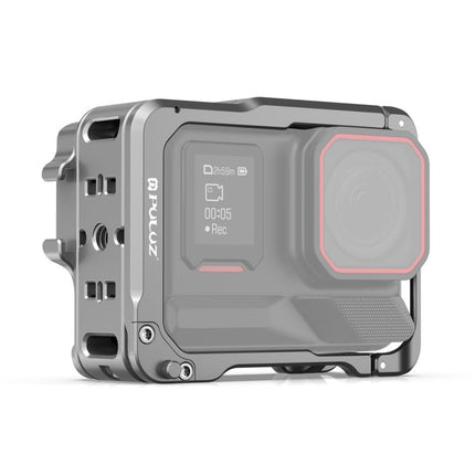 For Insta360 Ace Pro 2 PULUZ Aluminum Alloy Protective Cage Rig Dual Cold Shoe Housing Frame, For Insta360 Ace Pro 2 Meta Cage