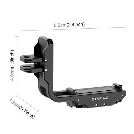 For DJI Osmo Action 5 Pro / 4 / 3 PULUZ Vertical Horizontal Shooting Quick Release Metal Magnetic L Bracket
