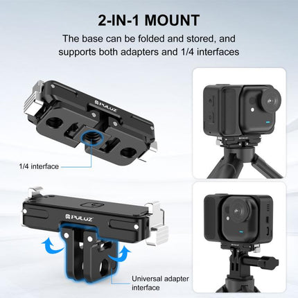 For Insta360 GO Ultra PULUZ Magnetic Aluminum Alloy Quick Release Base Mount