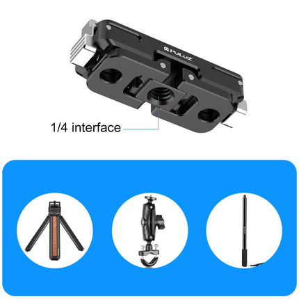 For Insta360 GO Ultra PULUZ Magnetic Aluminum Alloy Quick Release Base Mount