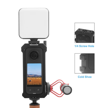 For Insta360 X3 PULUZ Metal Protective Cage Rig Housing Frame with Expand Cold Shoe Base & Tripod Adapter, Metal Cage US Stock, For Insta360 X3