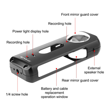 For Insta360 X3 PULUZ Metal Protective Cage Rig Housing Frame with Lens Protector, Metal Frame with Lens Protector