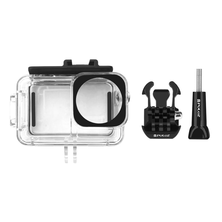 For DJI Osmo Action 5 Pro / 3 / 4 PULUZ 40m Underwater Waterproof Housing Diving Case with Cold Shoe & Buckle Basic Mount & Screw, For DJI Osmo Action 3 / 4 Waterproof Case