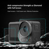 For DJI Osmo Action 3  PULUZ 3-in-1 Lens Front and Back Screen Tempered Glass Explosion-proof Film