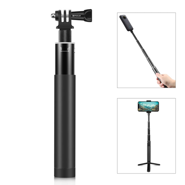 PULUZ 73.5cm Metal Selfie Stick Monopod with Invisible Adapter Base & Screw for Insta360 One RS / X2 / X3 / DJI Osmo 360