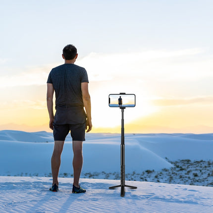 PULUZ 110cm Metal Selfie Stick Monopod with Invisible Adapter Base & Screw for Insta360 One RS / X2 / X3 / X4 / DJI Osmo 360, 110cm Monopod