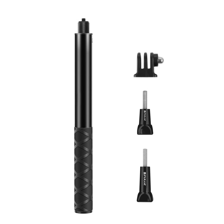 PULUZ 110cm Metal Selfie Stick Monopod with Invisible Adapter Base & Screw for Insta360 One RS / X2 / X3 / X4