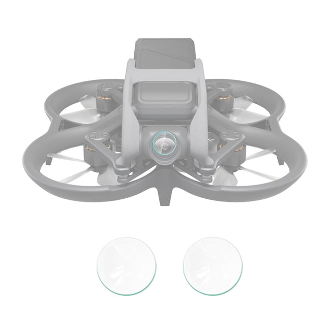 For DJI Avata PULUZ 2pcs Tempered Glass Drone Lens Film