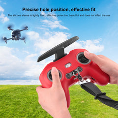For DJI FPV Combo Remote Control PULUZ Silicone Protective Case with Neck Strap, For DJI FPV Combo Remote Control with Neck Strap