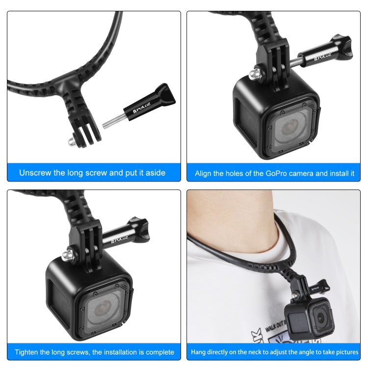 PULUZ Lazy Adjustable Neck Bracket for GoPro Action Cameras