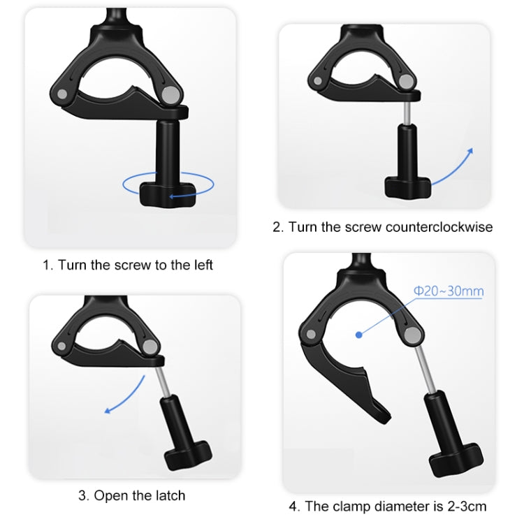 PULUZ Handlebar  Arm Mount with Phone Clamp & Mount Adapter & Long Screw