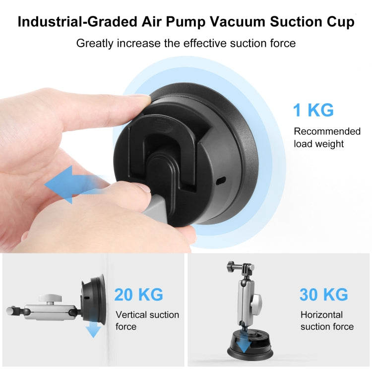 PULUZ Car Suction Cup Arm Mount with Mount Adapter & Long Screw, Suction Cup Mount