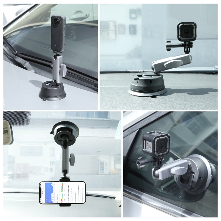 PULUZ Car Suction Cup Arm Mount with Mount Adapter & Long Screw, Suction Cup Mount