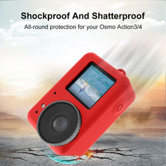 For DJI Osmo Action 4 / 3 PULUZ Silicone Protective Case with Lens Cap, For DJI Osmo Action 4 / 3