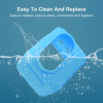 For Insta360 GO 3 PULUZ Camera Charging Case Silicone Case with Lens Cap & Strap, Silicone Case with Lens Cap(Blue)