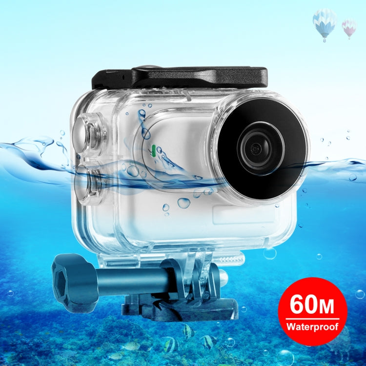 For Insta360 GO 3 PULUZ 60m Underwater Waterproof Housing Case with Base Adapter & Screw