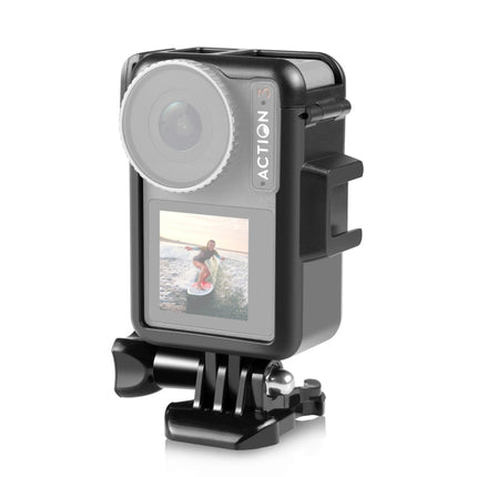 For DJI Osmo Action 4 / 3 PULUZ Vertical Plastic Protective Frame Cage with Cold Shoes