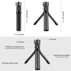 For Insta360 X3 PULUZ Rotary Handle Desktop Tripod Stand 110cm Selfie Stick Monopod, Desktop Tripod Stand 110cm Selfie Stick