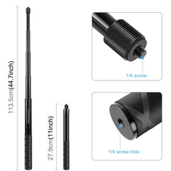 For Insta360 X3 PULUZ Rotary Handle Desktop Tripod Stand 110cm Selfie Stick Monopod, Desktop Tripod Stand 110cm Selfie Stick