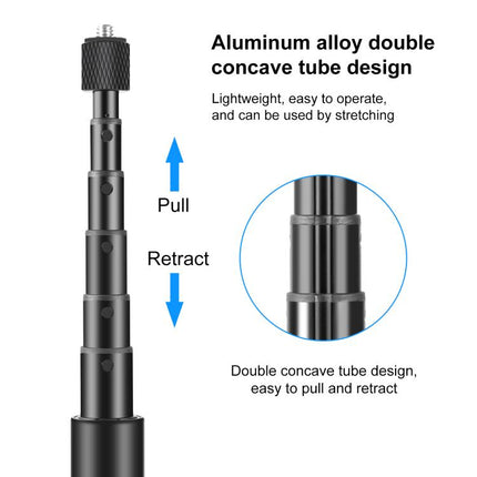 For Insta360 X3 PULUZ Rotary Handle Desktop Tripod Stand 110cm Selfie Stick Monopod, Desktop Tripod Stand 110cm Selfie Stick