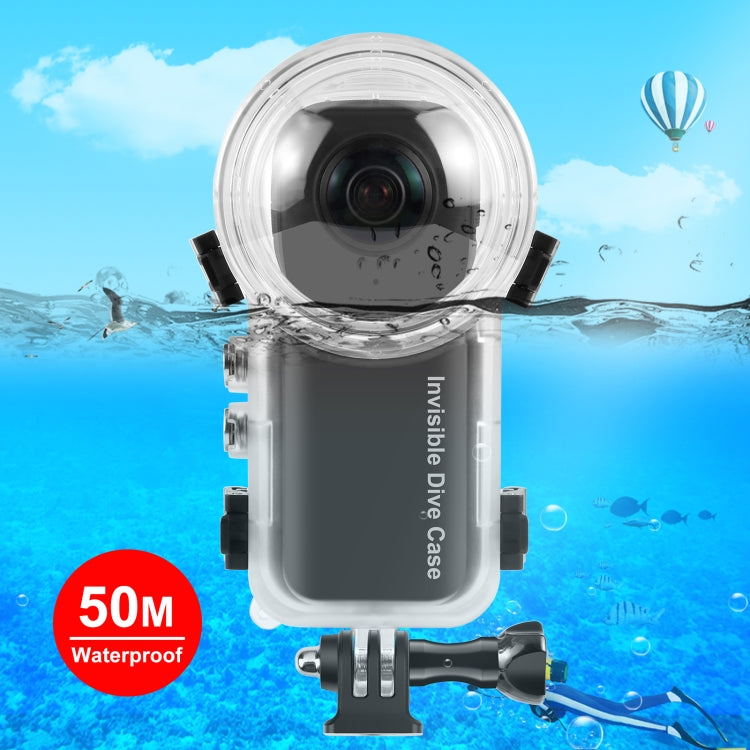 For Insta360 X3 PULUZ 50m Waterproof Sealed Diving Case, Invisible Dive Case