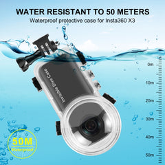 For Insta360 X3 PULUZ 50m Waterproof Sealed Diving Case, Invisible Dive Case