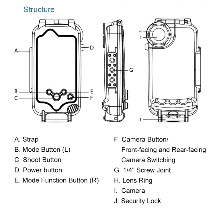 For iPhone XS Max PULUZ 40m/130ft Waterproof Diving Case, Photo Video Taking Underwater Housing Cover, For iPhone XS Max(Black), For iPhone XS Max(White), For iPhone XS Max(Transparent)