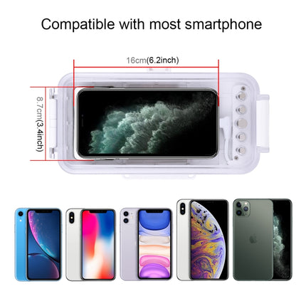 PULUZ 45m/147ft Waterproof Diving Case Photo Video Taking Underwater Housing Cover for iPhone 14 Series, iPhone 13 Series, iPhone 12 Series, iPhone 11 Series, iPhone X Series, iPhone 8 & 7, iPhone 6s, iOS 13.0 or Above Version iPhone�������������������...