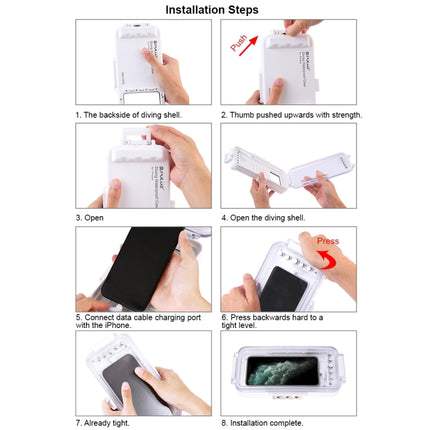 PULUZ 45m/147ft Waterproof Diving Case Photo Video Taking Underwater Housing Cover for iPhone 14 Series, iPhone 13 Series, iPhone 12 Series, iPhone 11 Series, iPhone X Series, iPhone 8 & 7, iPhone 6s, iOS 13.0 or Above Version iPhone�������������������...