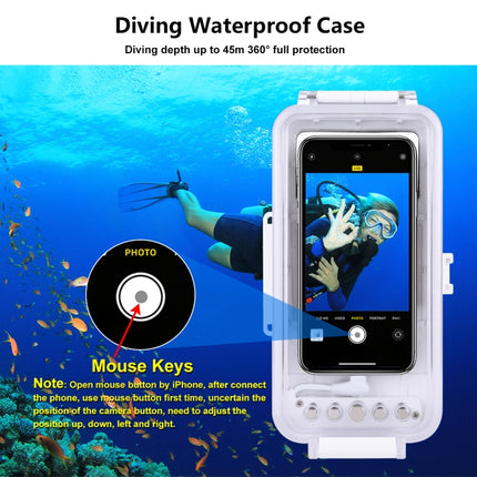 PULUZ 45m/147ft Waterproof Diving Case Photo Video Taking Underwater Housing Cover for iPhone 14 Series, iPhone 13 Series, iPhone 12 Series, iPhone 11 Series, iPhone X Series, iPhone 8 & 7, iPhone 6s, iOS 13.0 or Above Version iPhone�������������������...