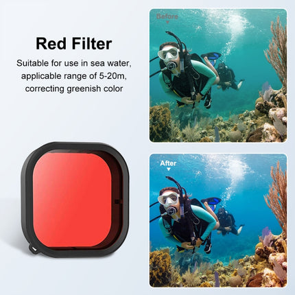 PULUZ Square Housing Diving Color Lens Filter For GoPro HERO13 Black /12 Black /11 Black /10 Black /9 Black, Only for PU527 Diving Case, For GoPro Hero11 Black / HERO10 Black / HERO9 Black