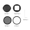 For GoPro HERO12 Black /11 Black /11 Black Mini /10 Black /9 Black PULUZ 52mm UV ND2-400 Filter with Adapter Ring, UV ND2-400 Filter