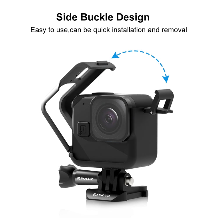 For GoPro Hero11 Black Mini PULUZ PC Plastic Border Frame with Buckle Basic Mount & Screw