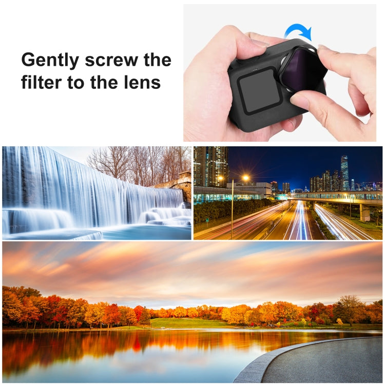 PULUZ Action Camera ND8 Lens Filter ForGoPro HERO13 Black /12 Black /11 Black /11 Black Mini /10 Black /9 Black, ND8