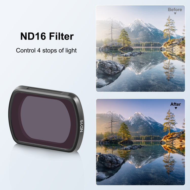 For DJI&#160;Pocket&#160;3 PULUZ Magnetic ND16 Camera Lens Filter, ND16 Filter