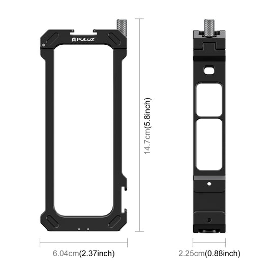 For Insta360 X4 PULUZ Metal Protective Cage Rig Housing Frame with Expand Cold Shoe Base & Tripod Adapter, Cold Shoe Metal Cage