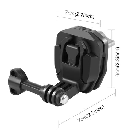 PULUZ Motorcycle Windshield Action Camera Mount Clip for GoPro Hero12 Black / DJI Osmo Action 4 / Insta360 X4 / Ace Pro and Other Action Cameras