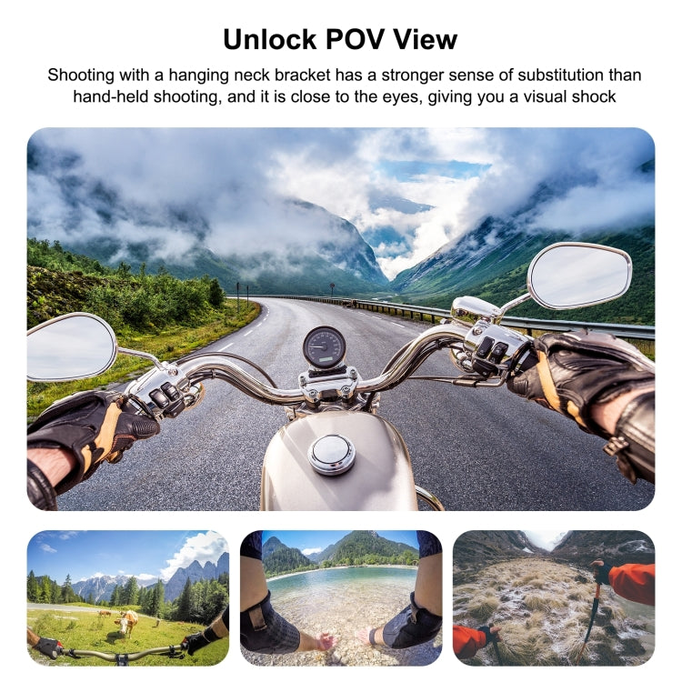 PULUZ Magnetic Collar Bracket POV View Mount with Phone Clamp for GoPro Action Cameras / Phones