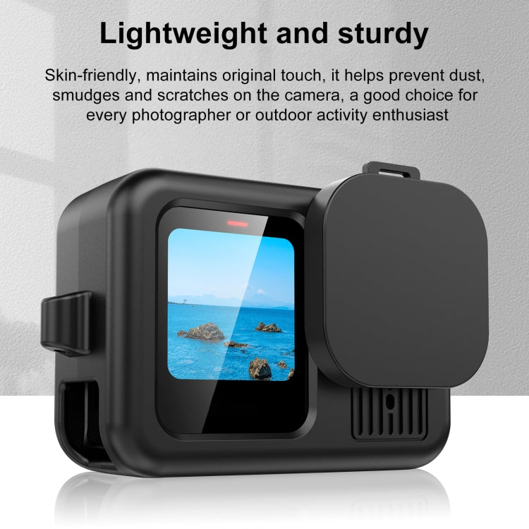 For GoPro HERO13 Black PULUZ Silicone Protective Case Cover with Wrist Strap & Lens Cover