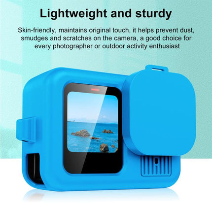 For GoPro HERO13 Black PULUZ Silicone Protective Case Cover with Wrist Strap & Lens Cover