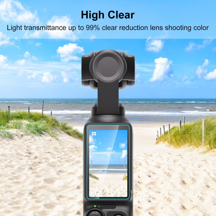 For DJI OSMO Pocket 3 PULUZ 9H 2.5D HD Tempered Glass Lens Protector + Screen Film, For DJI OSMO Pocket 3