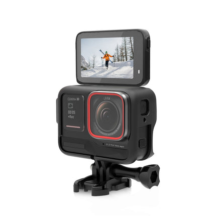 For Insta360 Ace Pro PULUZ Plastic Cage Expansion Adapter Frame with Cold Shoe Base, For Insta360 Ace Pro Plastic Cage