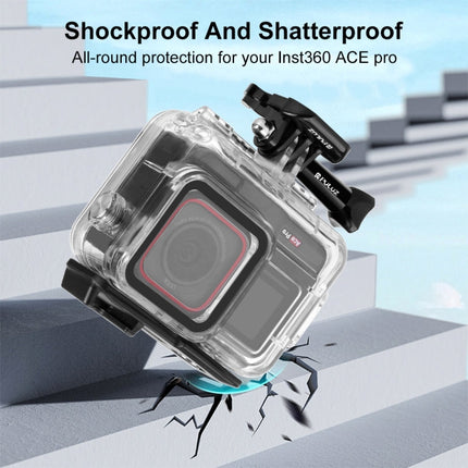 For Insta360 Ace Pro PULUZ 60m Underwater Waterproof Housing Case with Base Adapter & Screw, For Insta360 Ace Pro  Underwater Case
