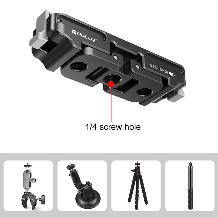 For Insta360 GO3 PULUZ Magnetic Aluminum Alloy Quick Release Base Mount