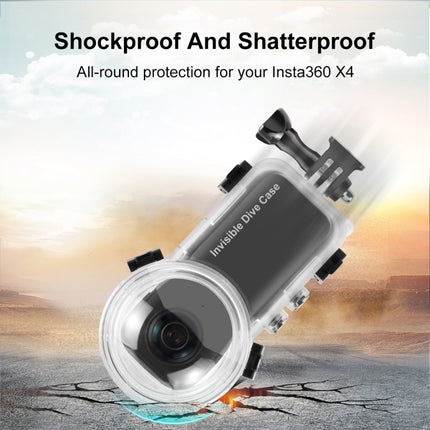 For Insta360 X4 PULUZ 50m Waterproof Sealed Diving Case, For Insta360 X4