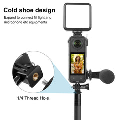 For Insta360 X4 PULUZ Cold Shoe PC Plastic Protective Frame with Adapter Mount & Screw, Cold Shoe PC Frame