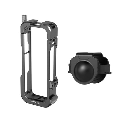 For Insta360 X4 PULUZ Metal Protective Cage Rig Housing Frame with Lens Cover, For Insta360 X4