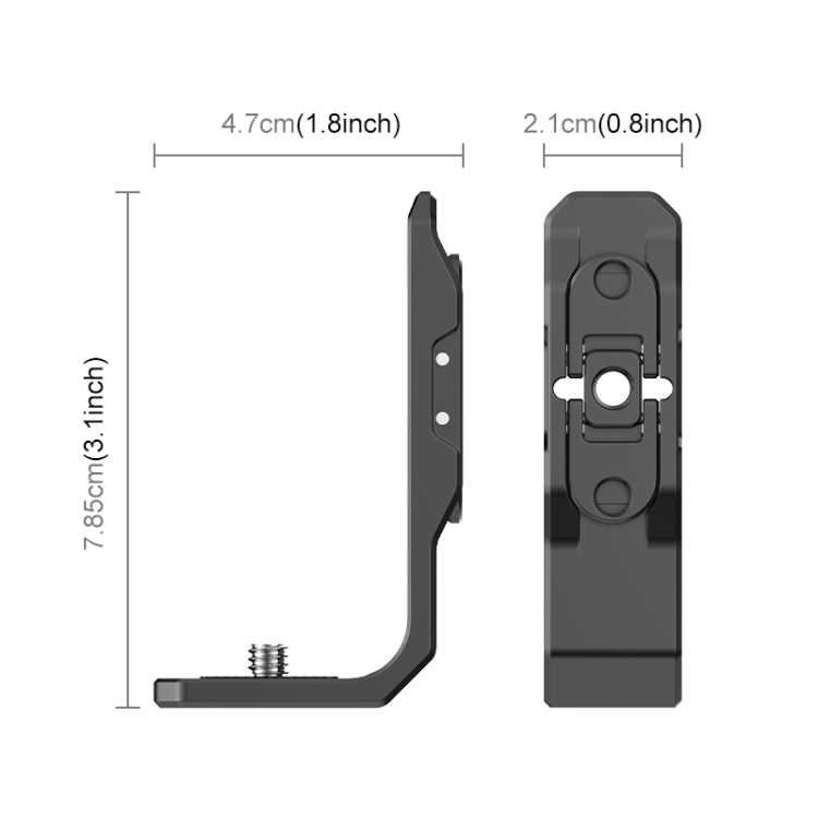 For Insta360 X4 PULUZ Vertical Horizontal Shooting Quick Release Metal  L Bracket