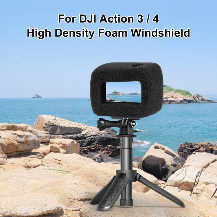 For DJI Osmo Action 4 / 3 PULUZ High Density Foam Windshield, Foam Windshield